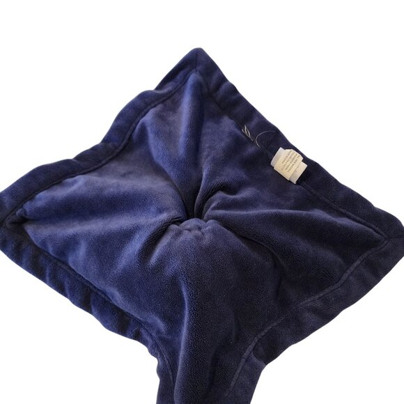 Lullaby Lane Elephant Security Blanket Plush Lovey Floral Print Navy & Cream - Picture 2 of 3